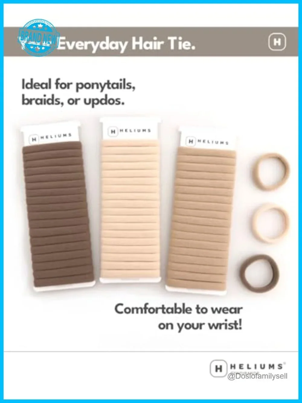 Soft Seamless Nylon Hair Ties - 20 Pack, Stretchy Ponytail Holders for All Hair